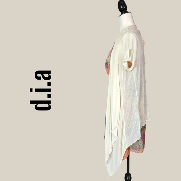 d.i.a Gyaru Cream Bow Shawl Top One-Size Japan - Picture 2 of 6